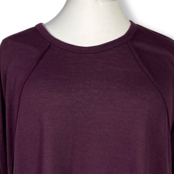 Purple Top, Exposed Seam Detail, Side Slit, Soft Fabric by Forgotten Grace  NWOT - Picture 5 of 15